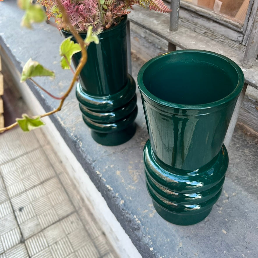 Jarrón amalfi verde opaco