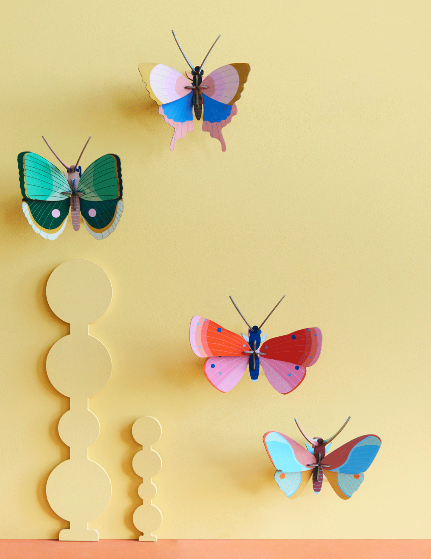 Figura Mariposa Rosa y Azul Carton Puzle