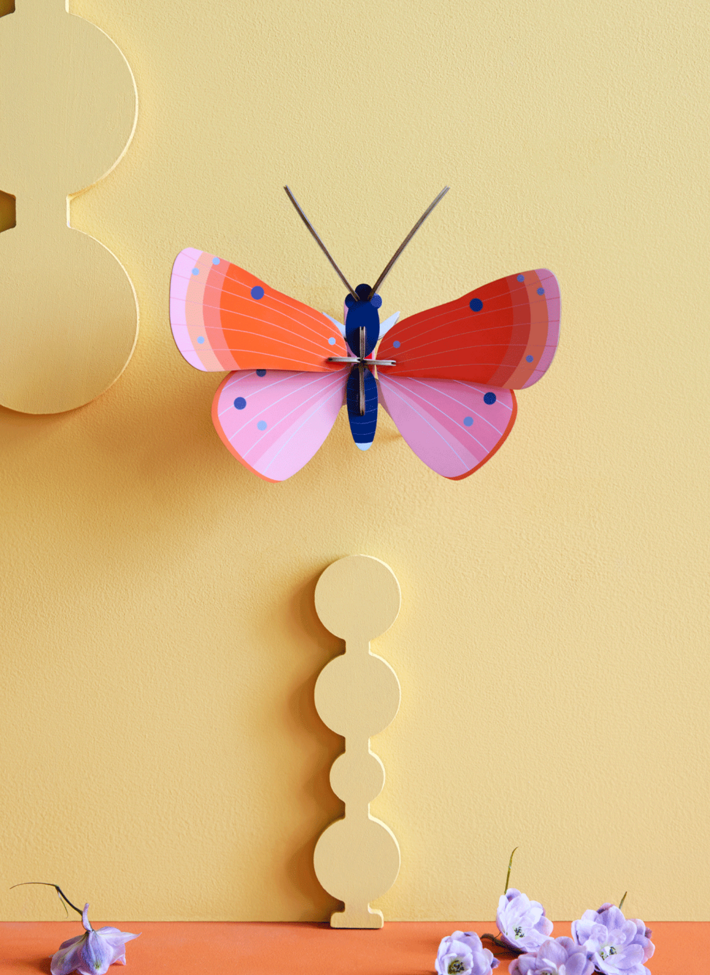 Figura Mariposa Rosa Carton Puzle