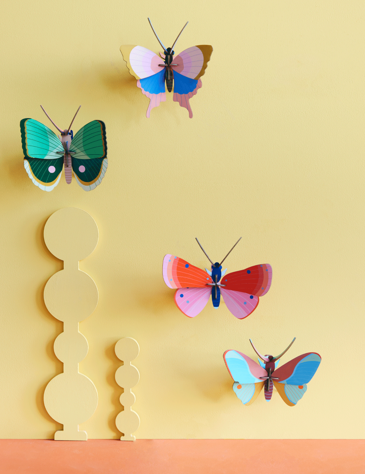 Figura Mariposa Rosa Carton Puzle