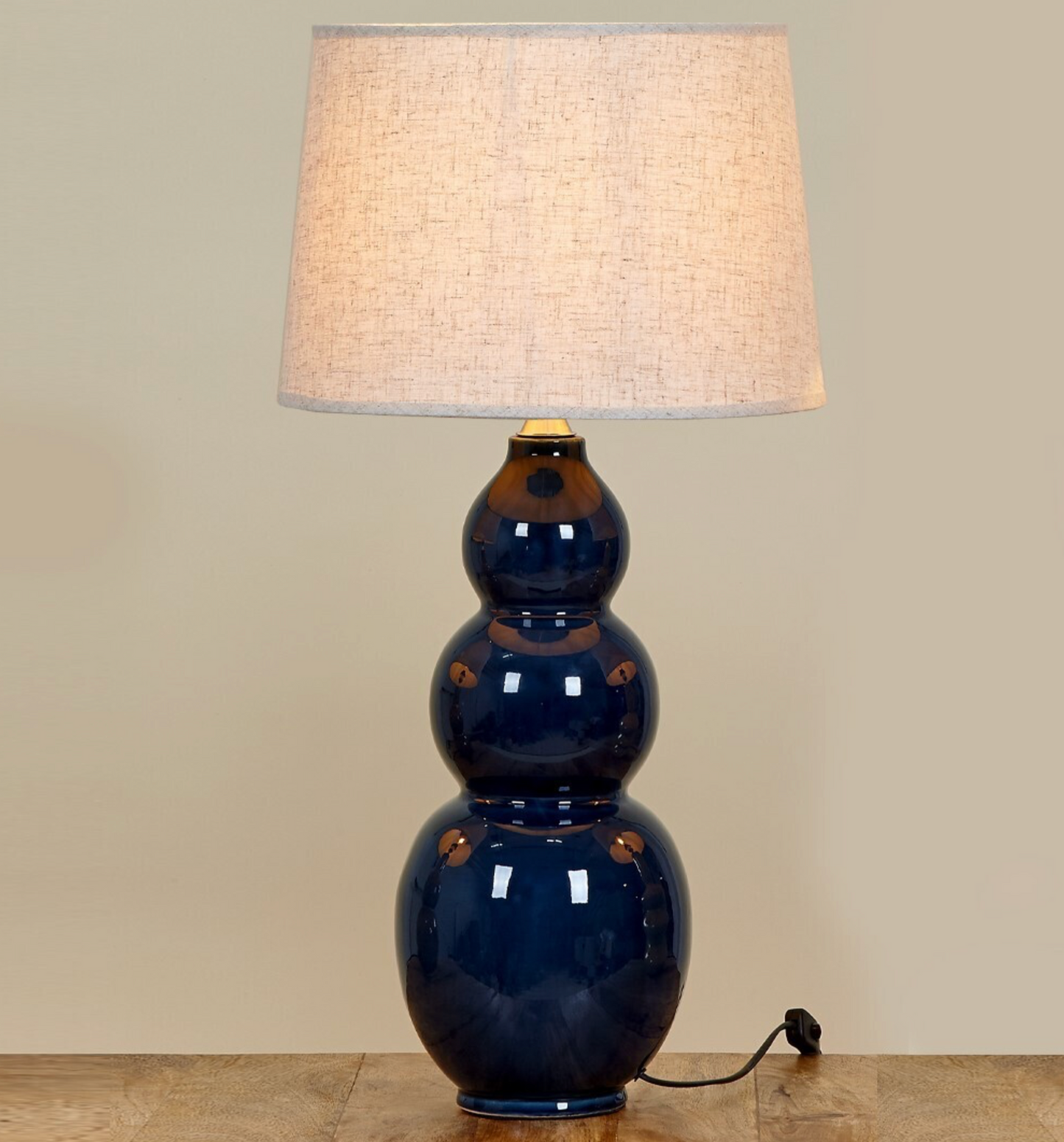 Lampara de sobremesa azul