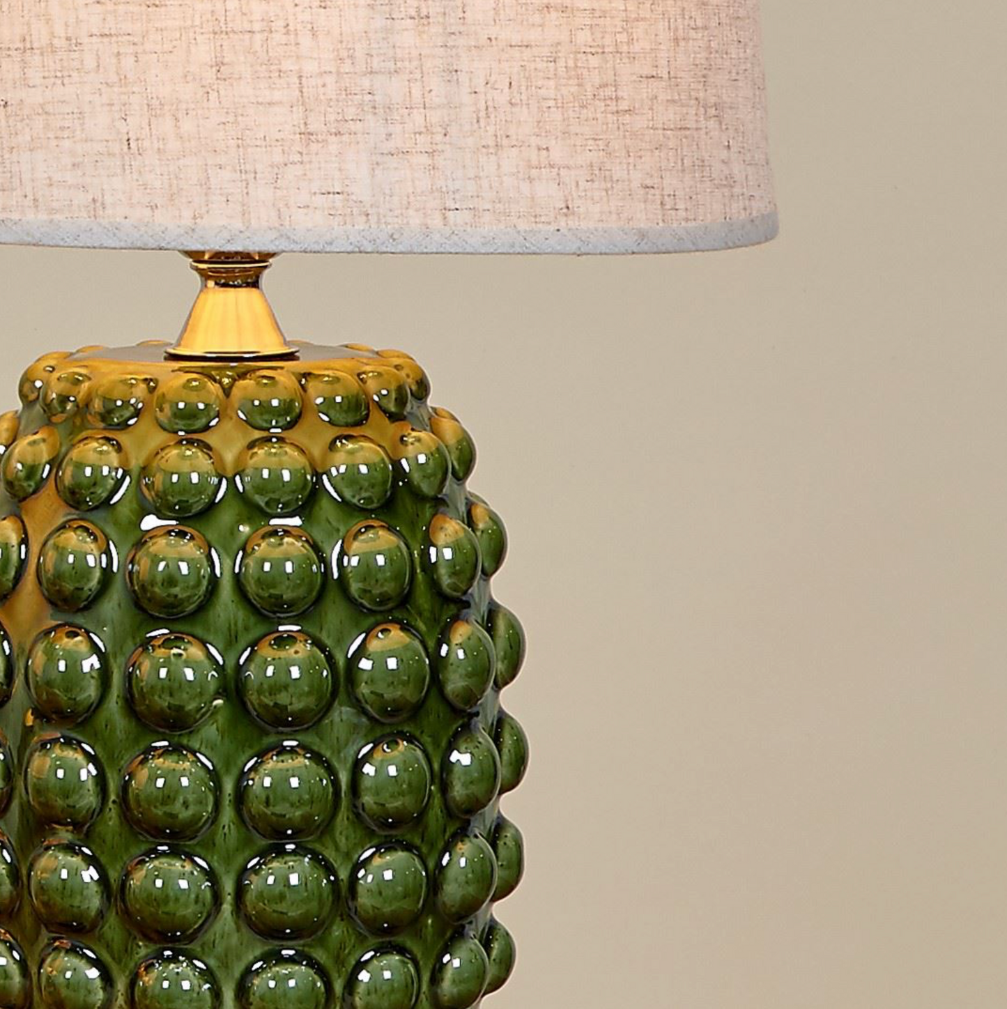Lampara de sobremesa bolas verde