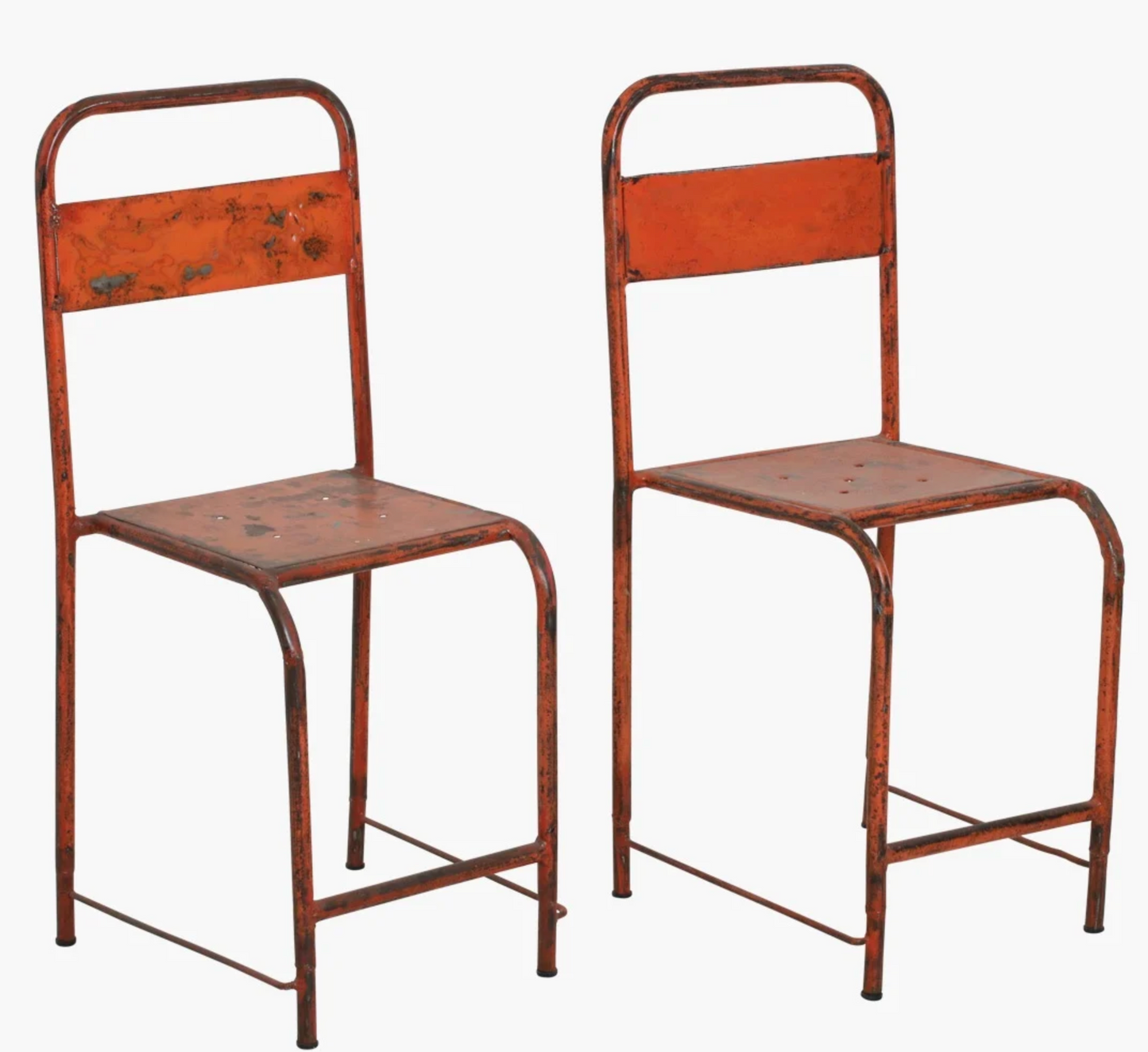 Silla metálica apilable Naranja