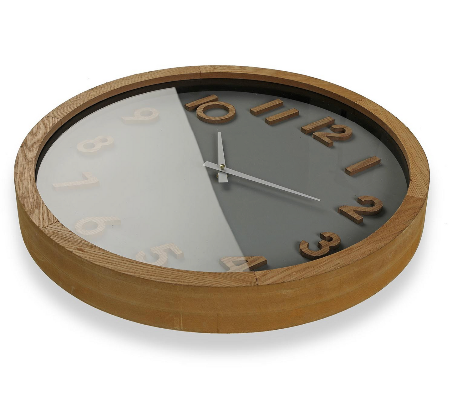Reloj 50 cm madera y azul