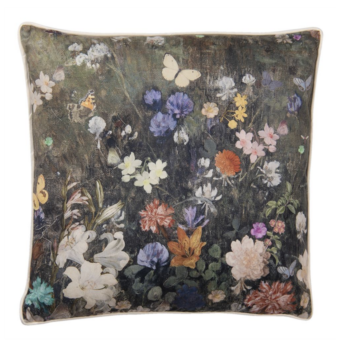 Cojin estsmpado flores