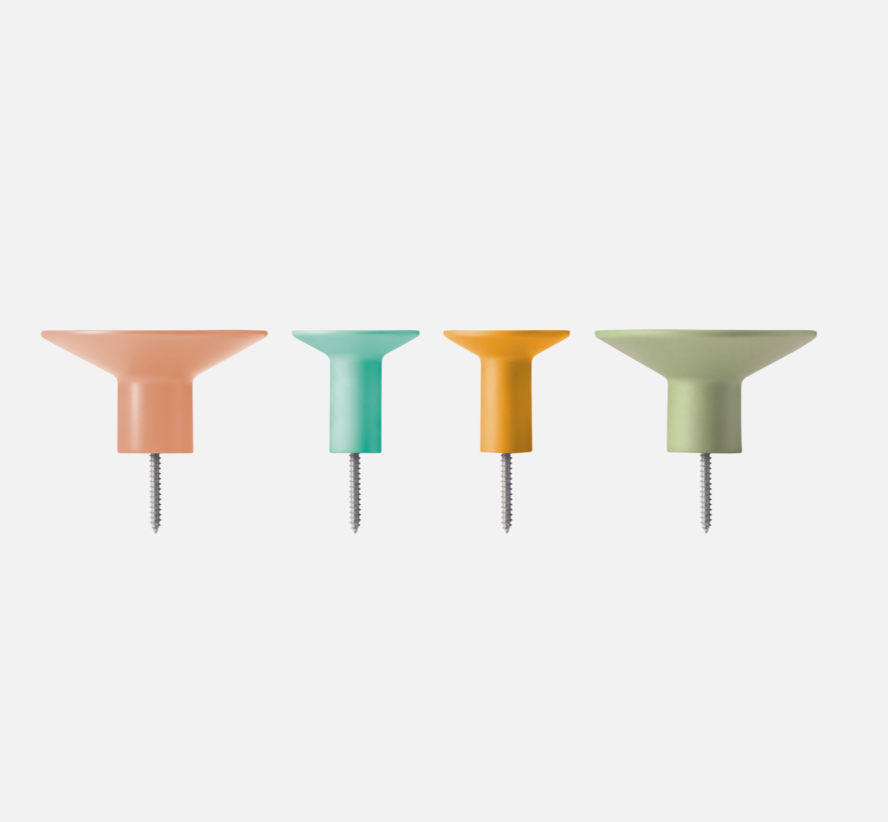 Set 4 colgadores pared colores verano
