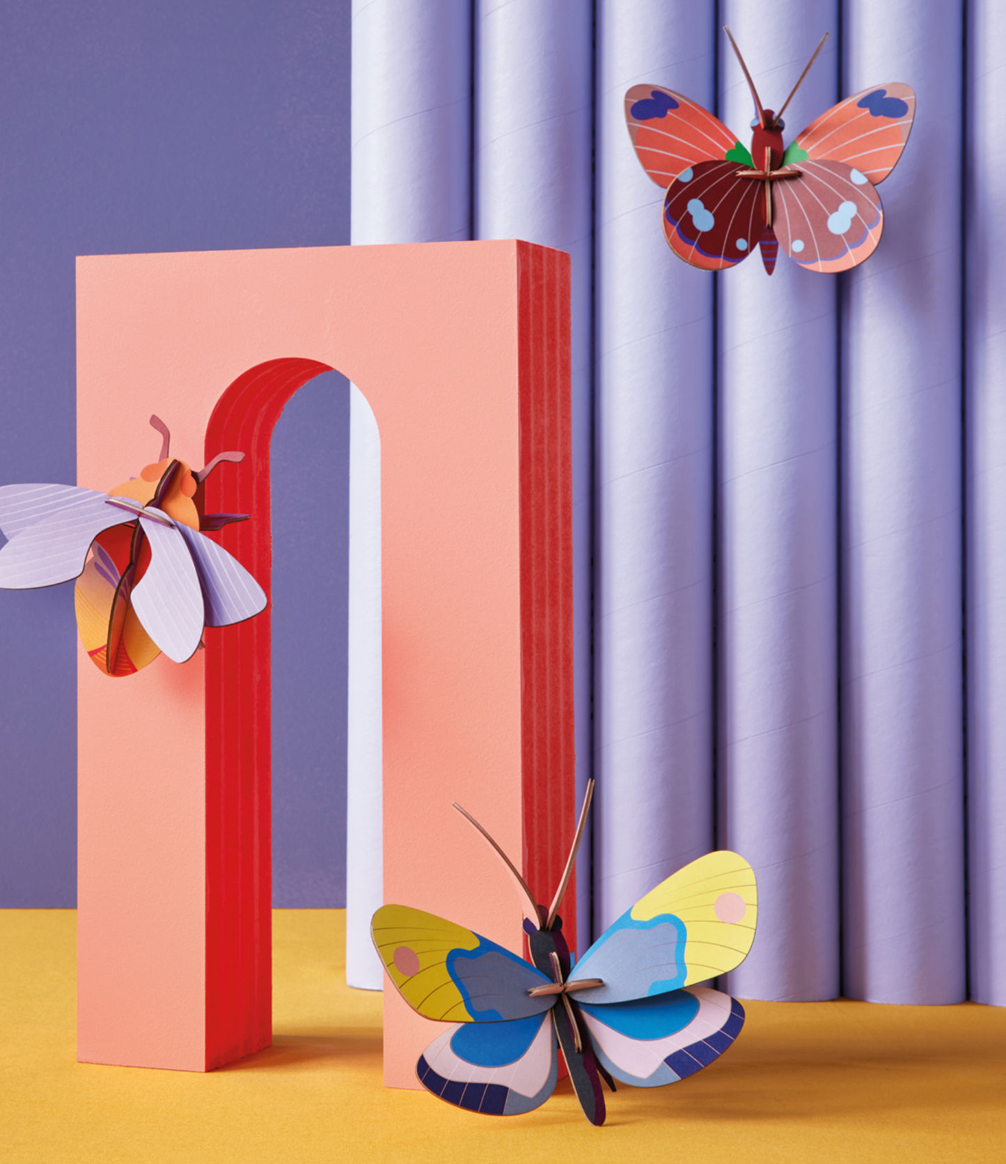 Figura Mariposa amarilla Carton Puzle