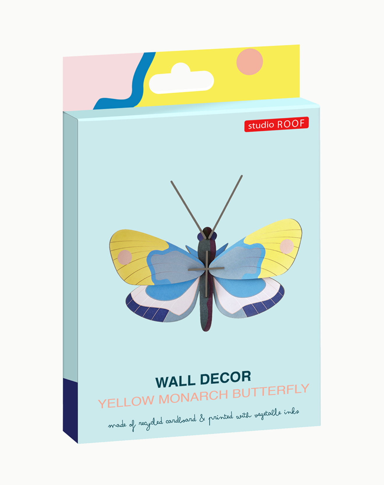 Figura Mariposa amarilla Carton Puzle