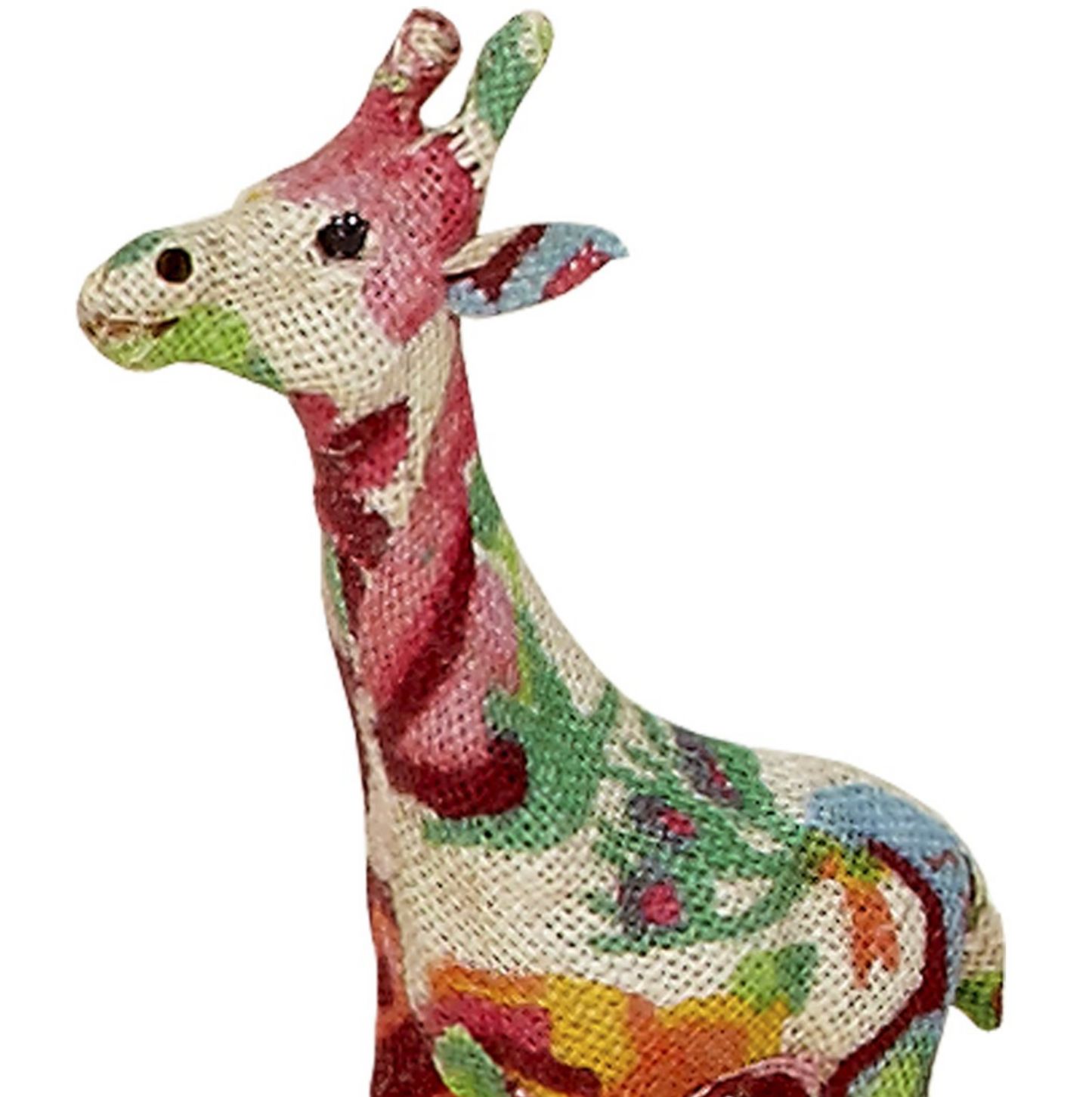 Figura jirafa tela floreada mini