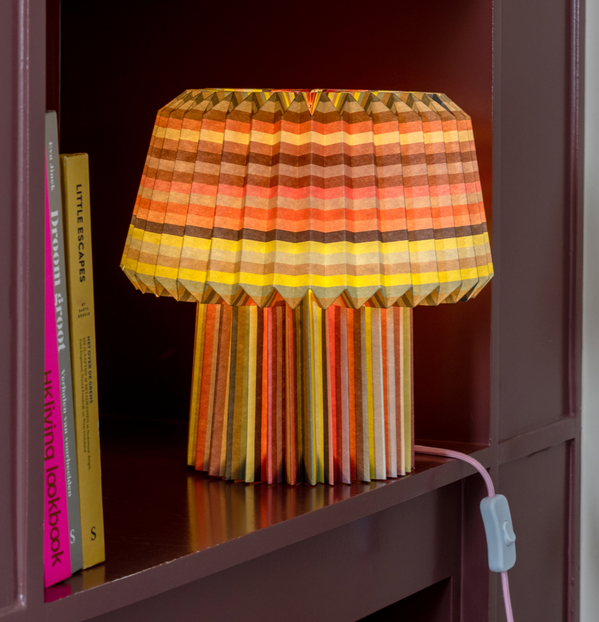 Lampara papel colores