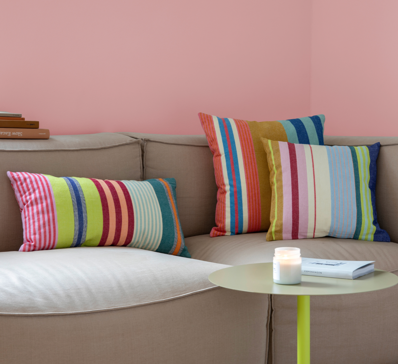 Cojin Algodon rayas rectangular