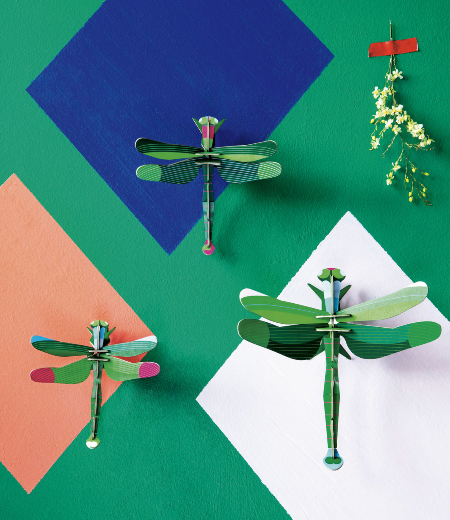 Set 3 Libelulas Verdes