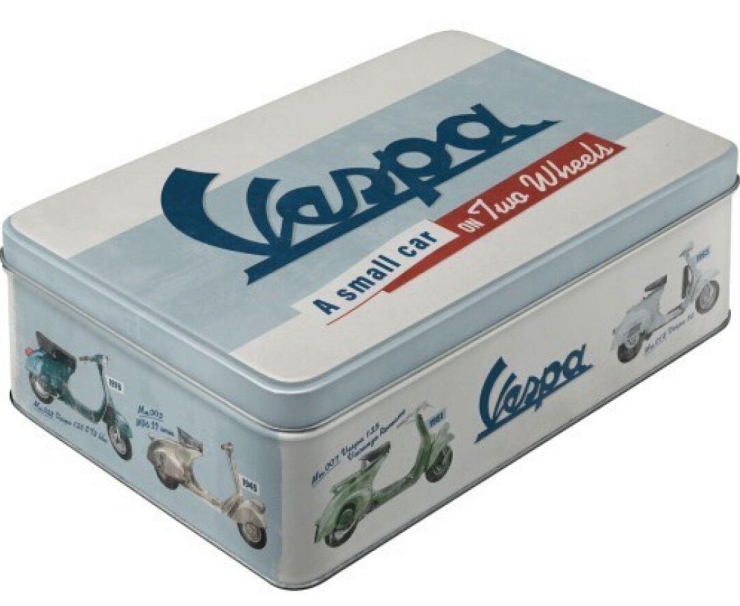 Caja metálica plana Vespa