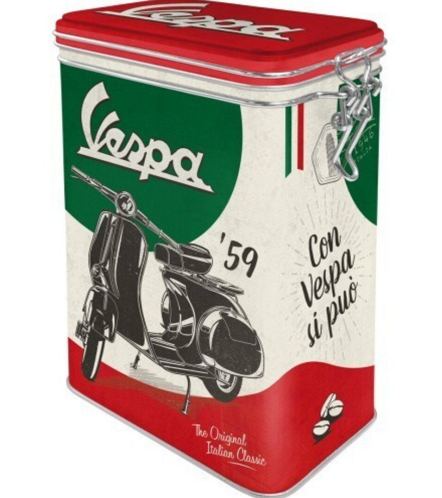 Caja metal con cierre Vespa
