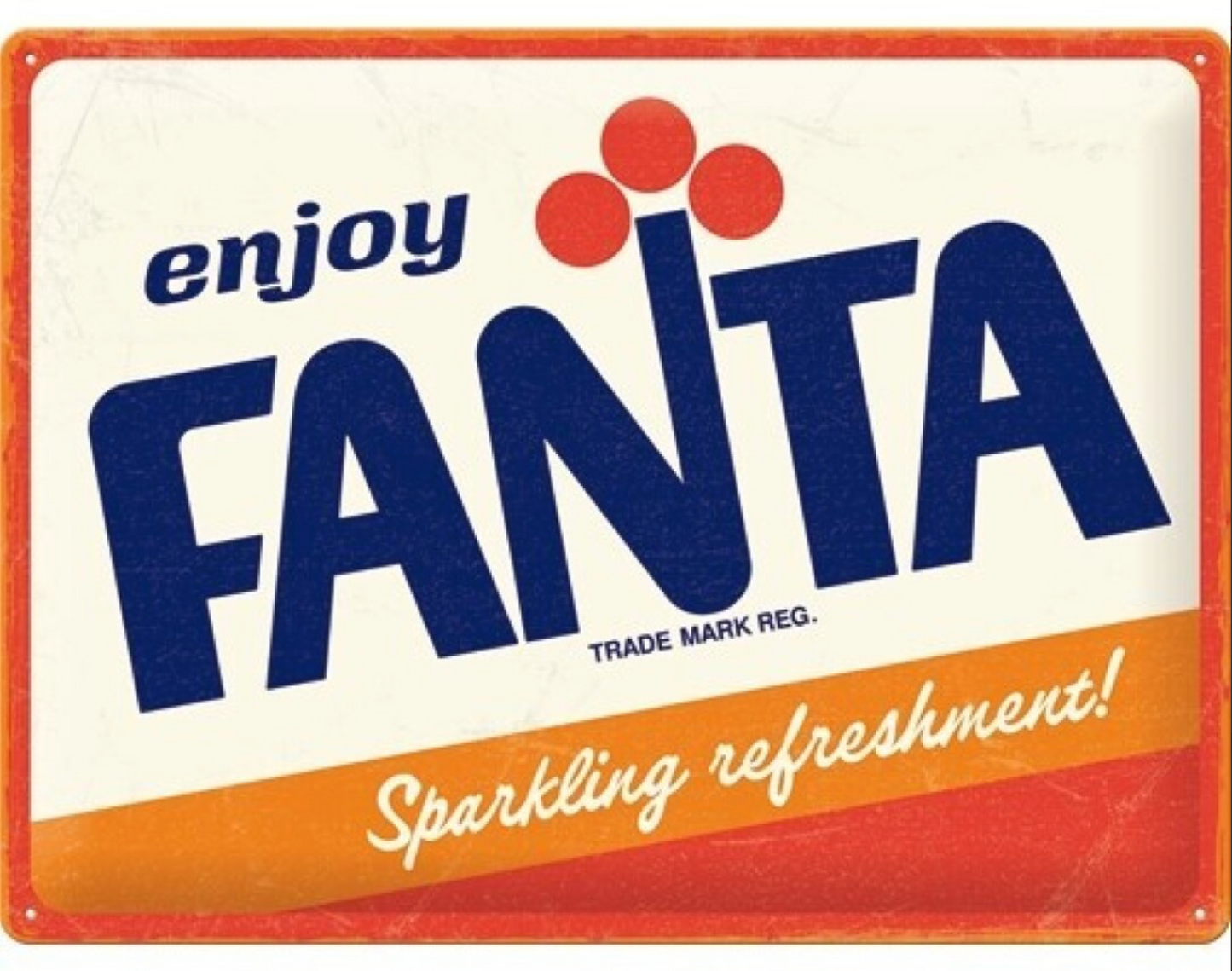 Placa metálica Fanta 30x40 cm