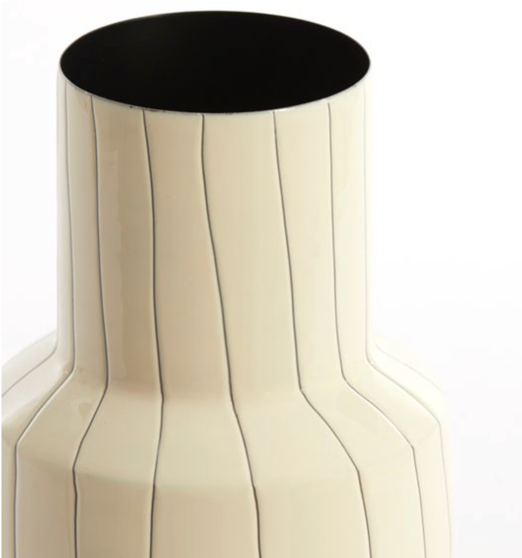 Jarron blanco rayado