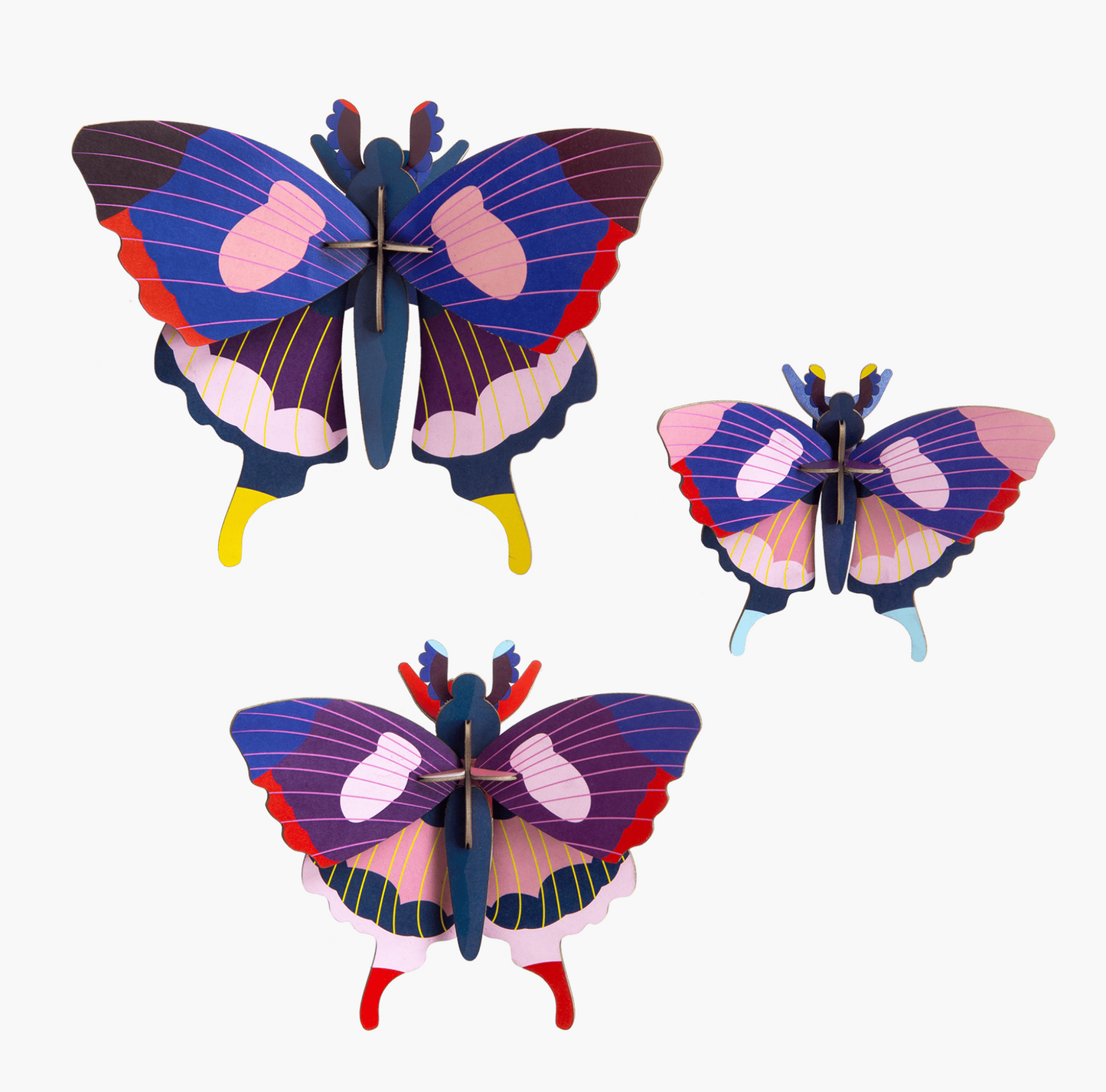 Set 3 Mariposas Azules
