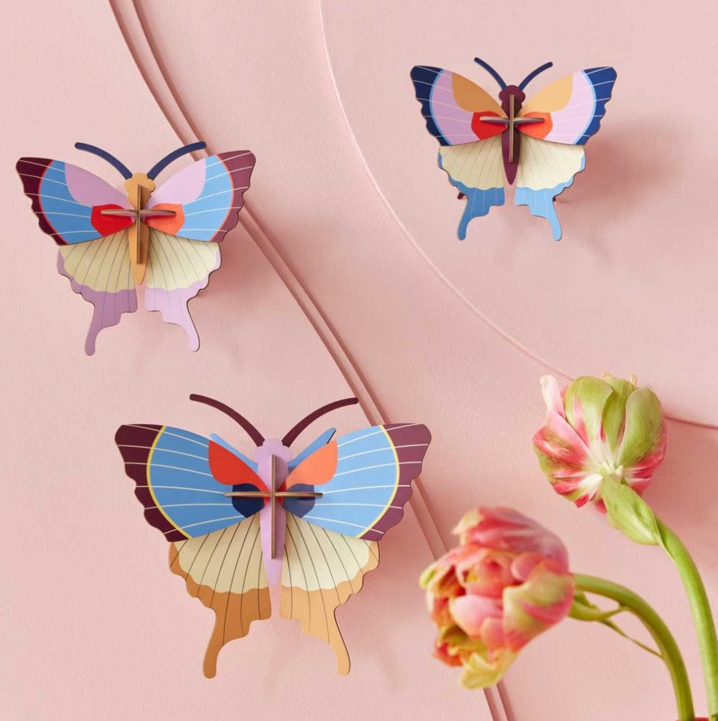 Set 3 Mariposas Multicolor