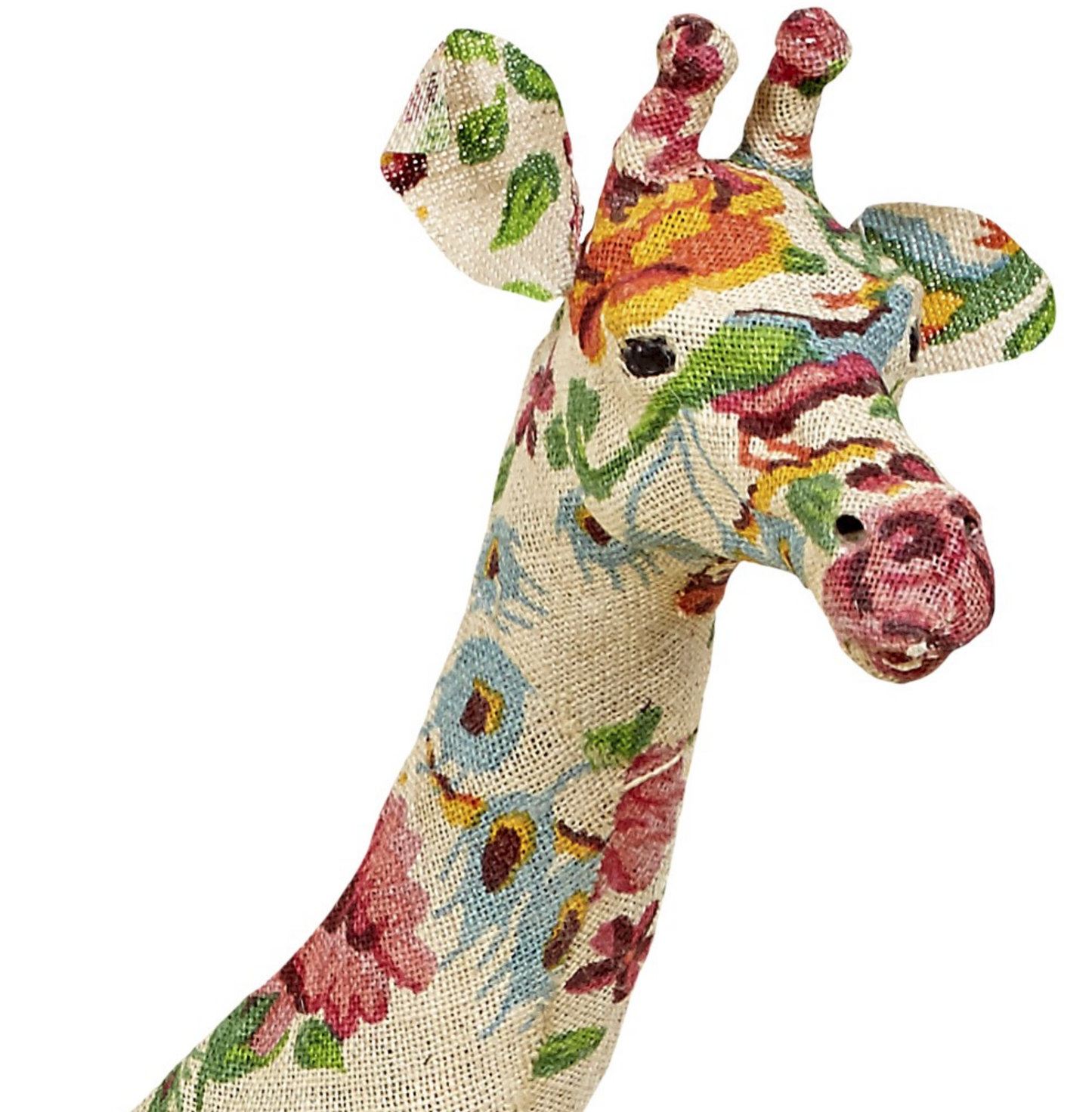 Figura jirafa tela floreada XL
