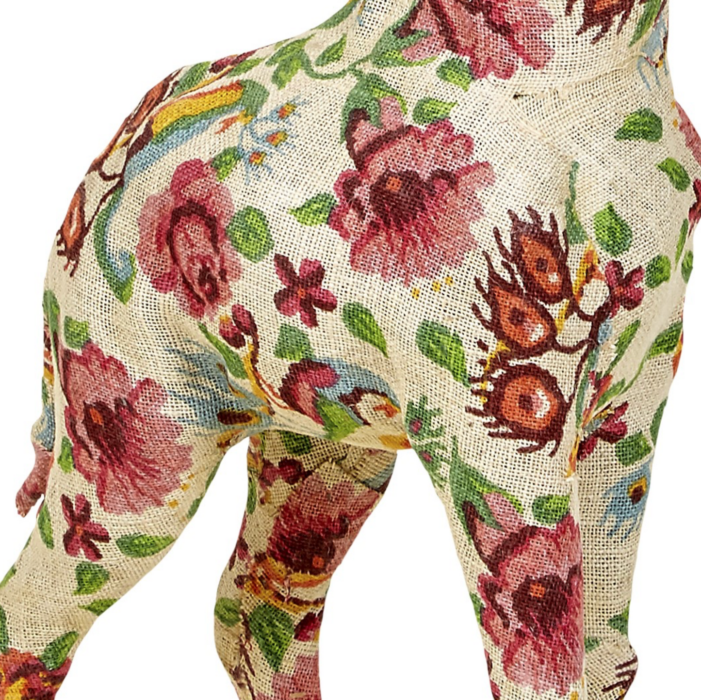 Figura jirafa tela floreada XL