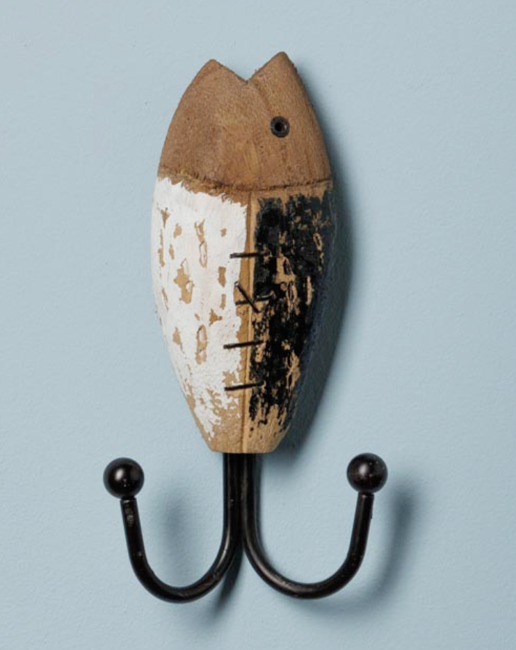 Colgador Pez madera negro