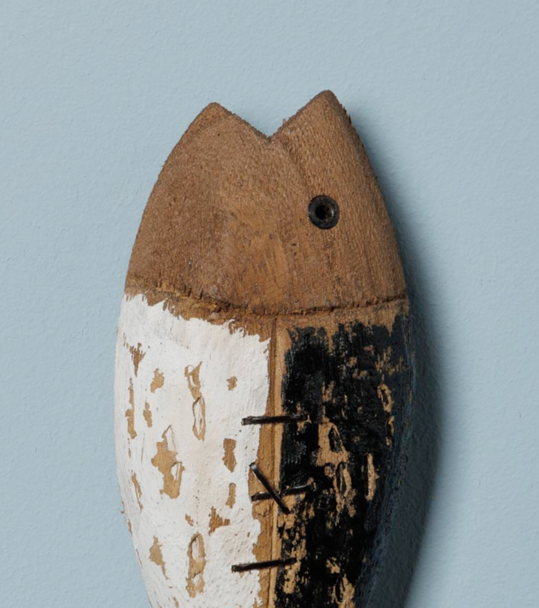 Colgador Pez madera negro