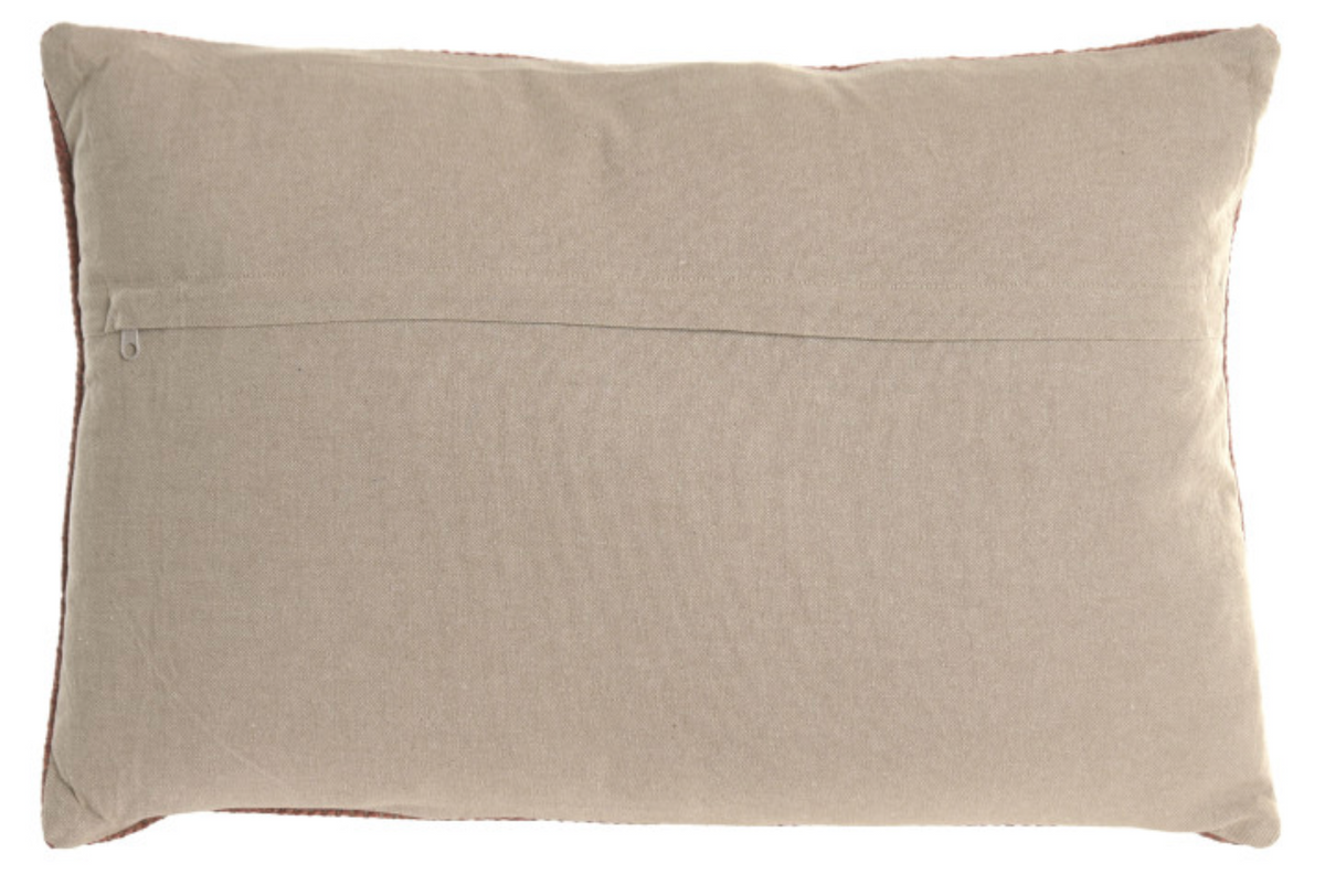 Cojin lana yute rectangular teja