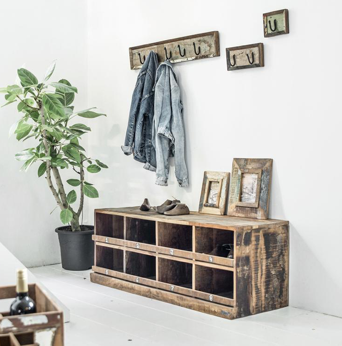 Perchero madera 5 ganchos