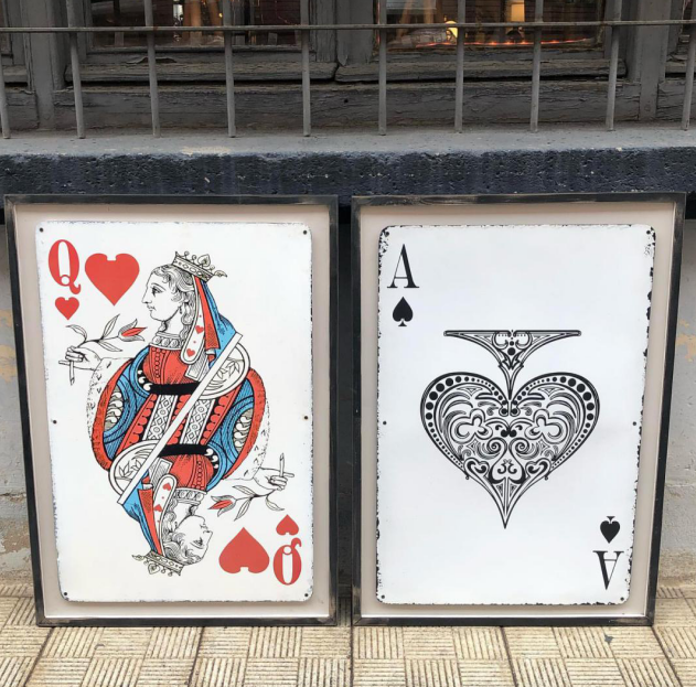 Cuadro naipe Reina de corazones