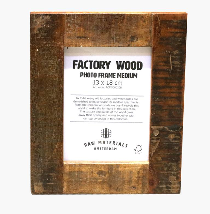 Porta fotos madera recuperada