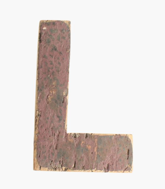 Letra L de Madera