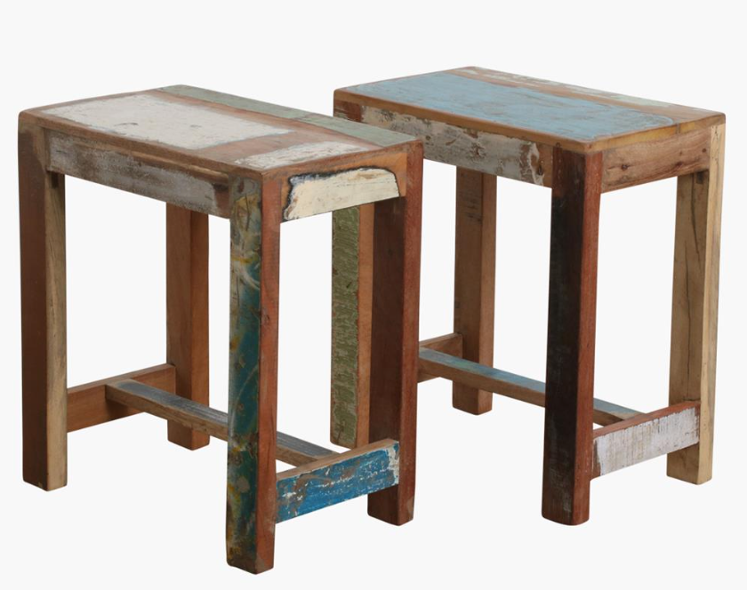 Taburete madera rectangulares