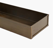 Caja rectangular dorada