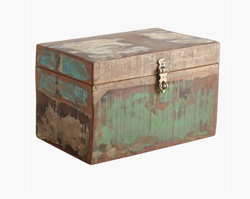 Caja madera policromada