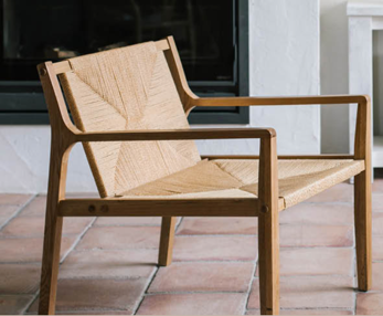 Sillón madera y esparto