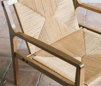 Sillón madera y esparto