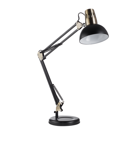 Flexo negro cabeza plateada