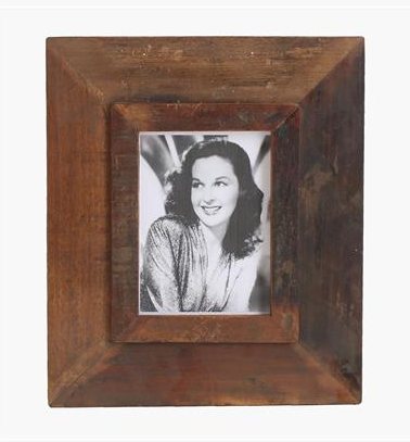 Porta fotos madera relieve grande