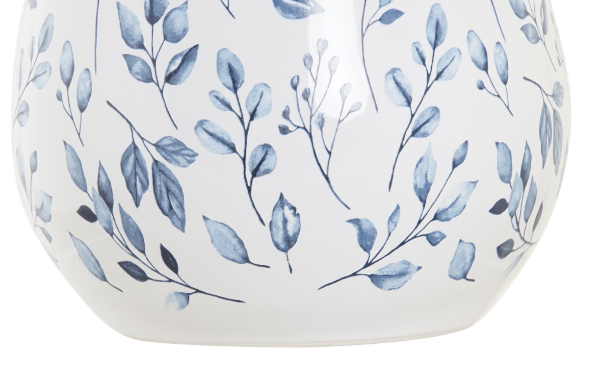 Jarrón flores azules grande