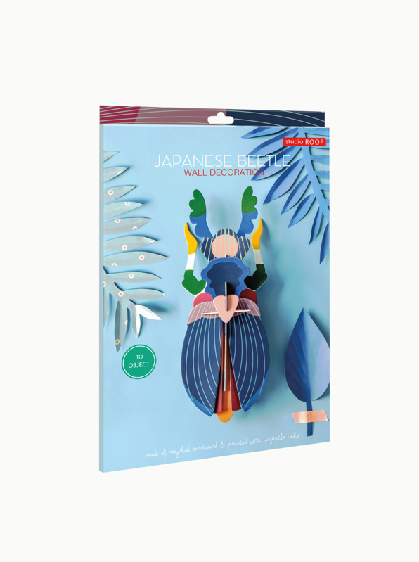 Figura Escarabajo Azul Carton Puzle