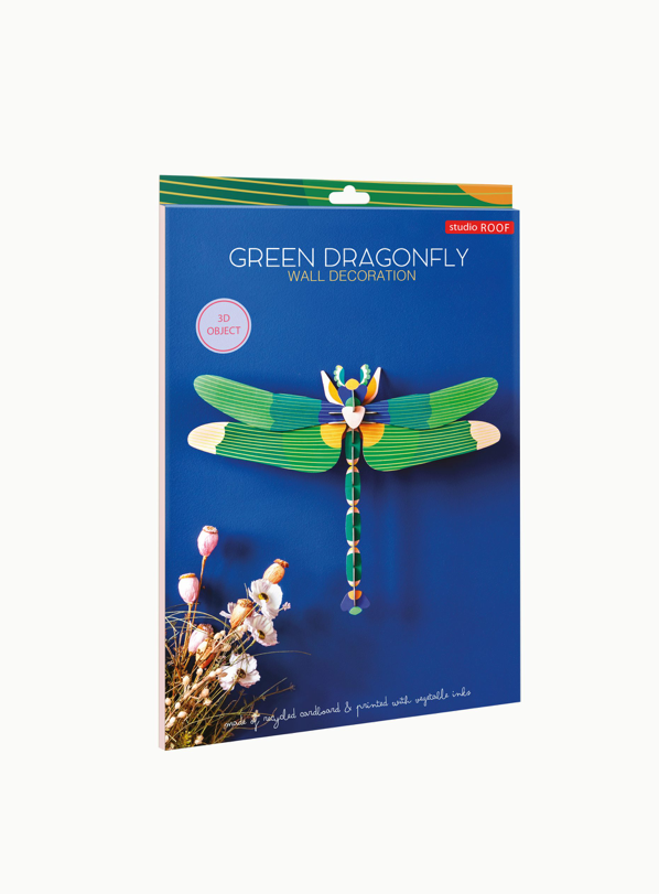 Figura Libélula Verde Carton Puzle