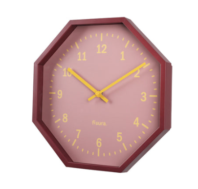 Reloj Octogonal Granate