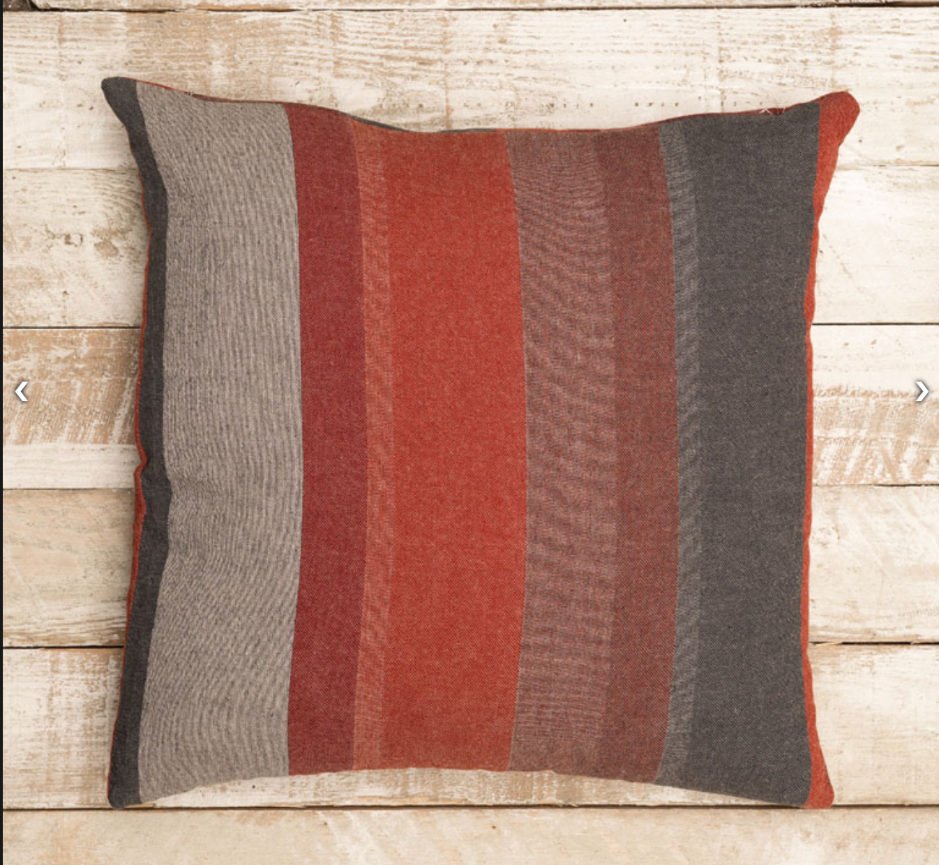 Cojín Rayas Granate y Gris