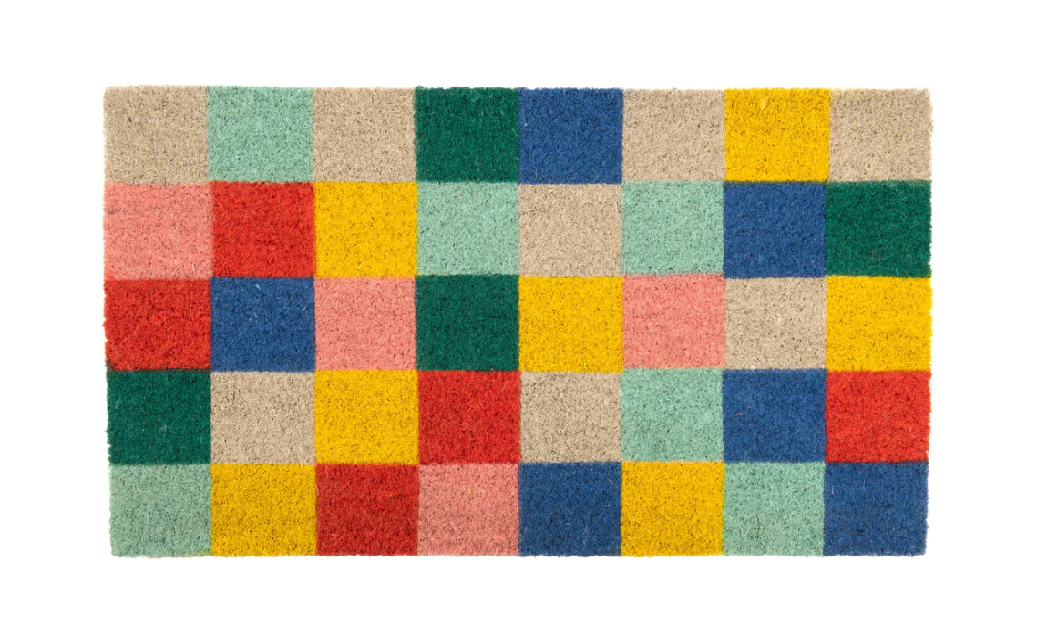 Felpudo Cuadros Multicolor