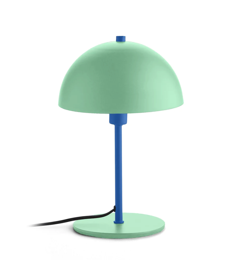 Lampara metálica de sobremesa en colores menta