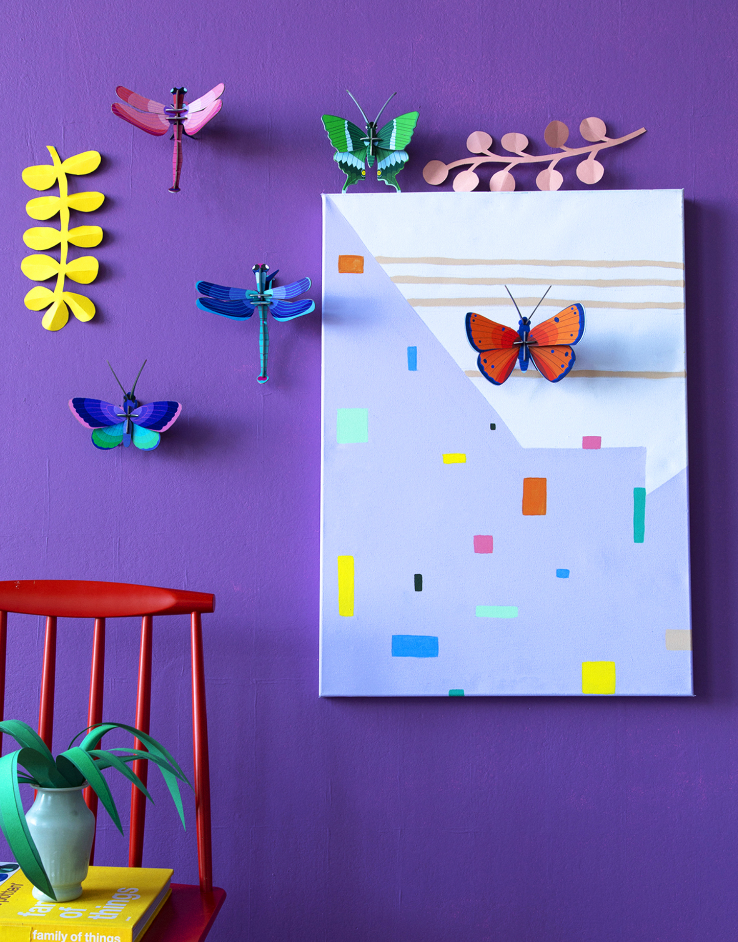 Figura Libélula Malva Carton Puzle