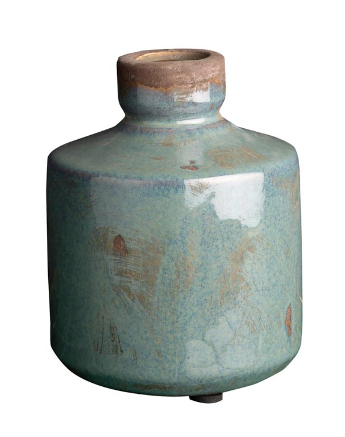 Jarron cilindrico azul