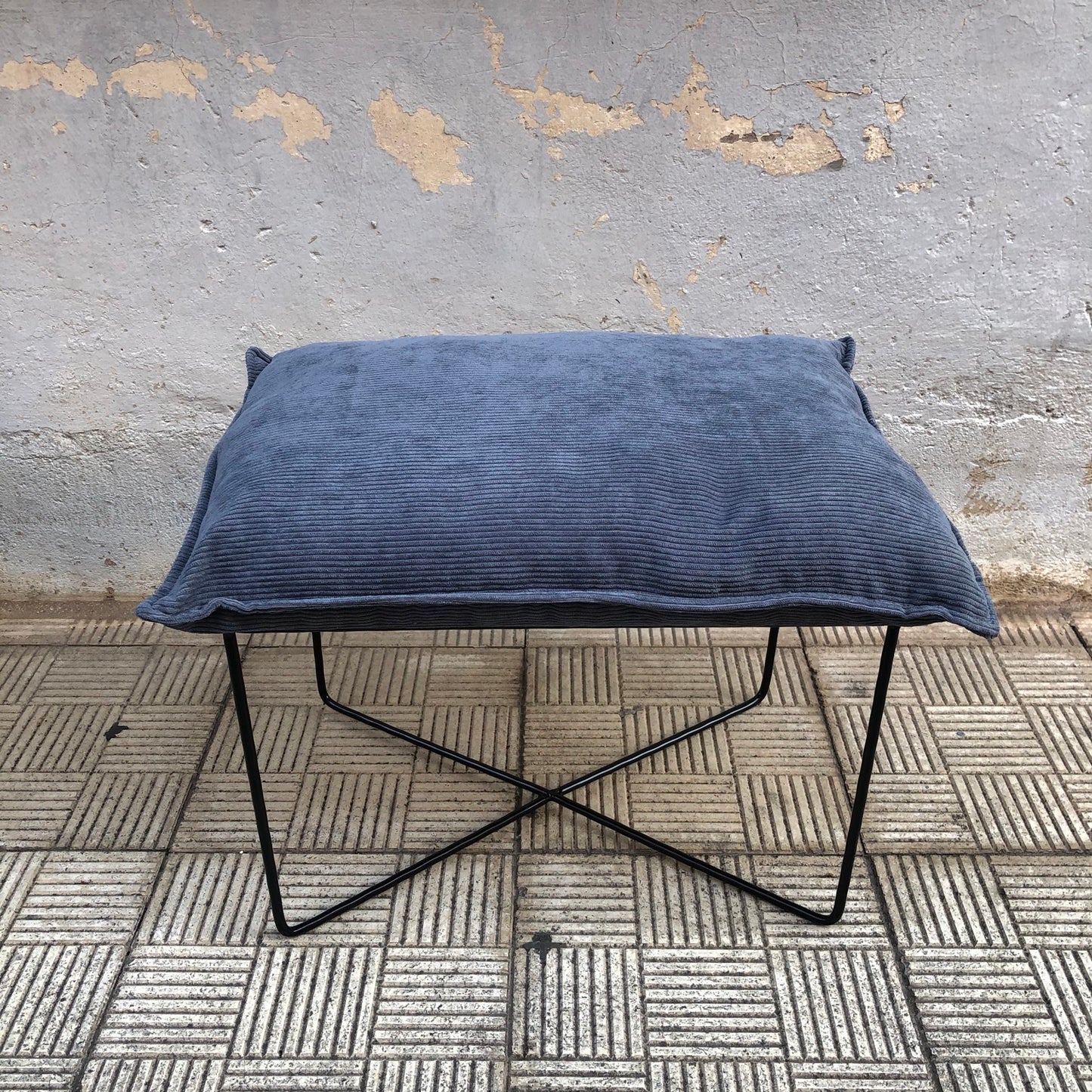 Taburete rectangular pana