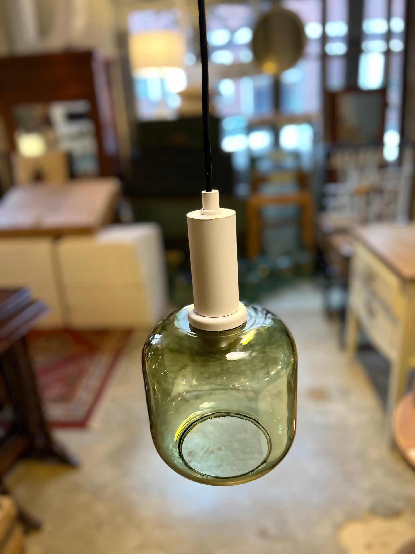 Lampara Cristal verde