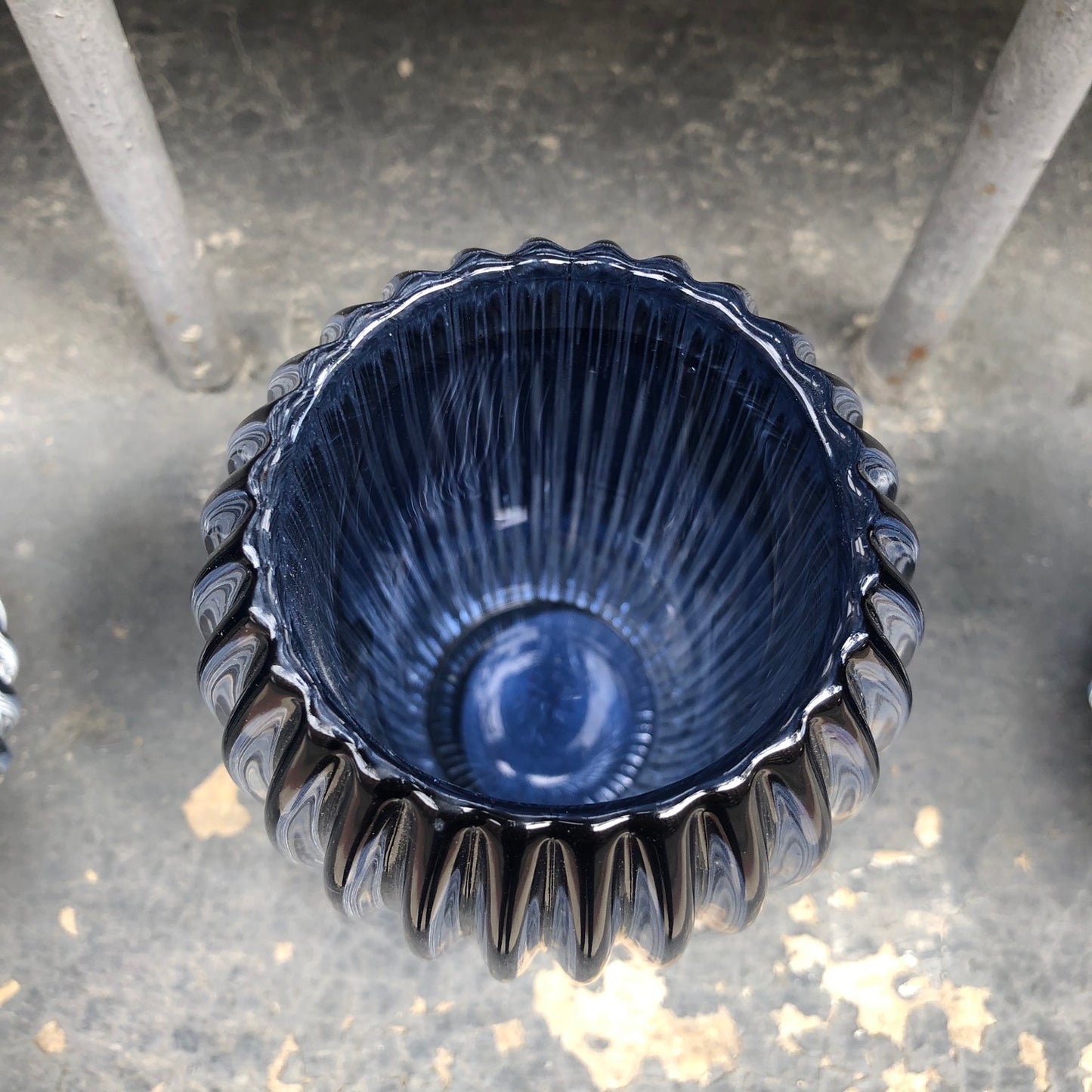 Porta velas de vidrio macizo